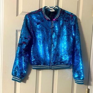 Disney Cinderella sequin blue and pink jacket size 11/12